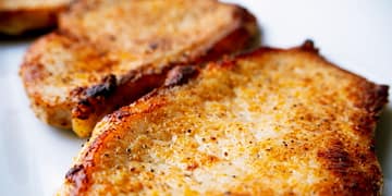 pan seared pork chops—juicy