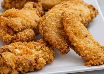 Cajun fried chicken on a plate