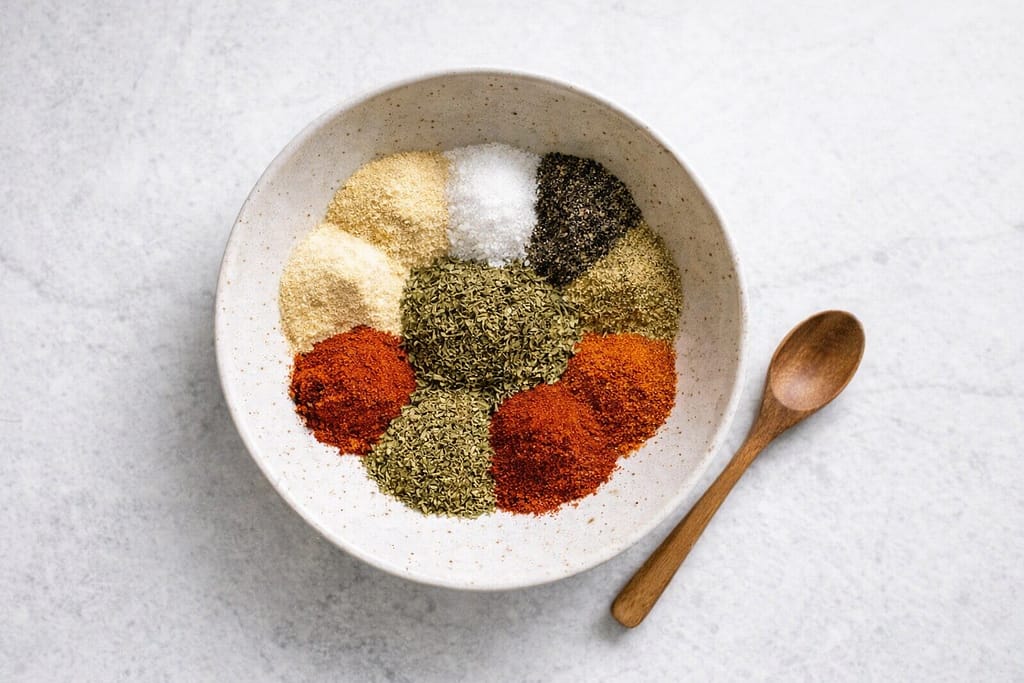 Soul food seasoning (homemade southern spice blend) in a bowl
