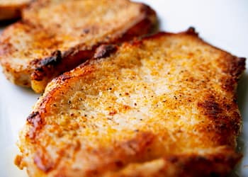 pan seared pork chops—juicy