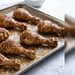 Sheet pan chicken drumsticks baked until crispy