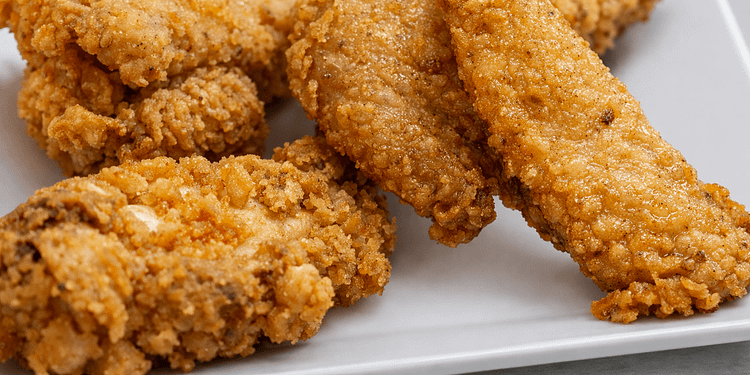 Cajun fried chicken on a plate