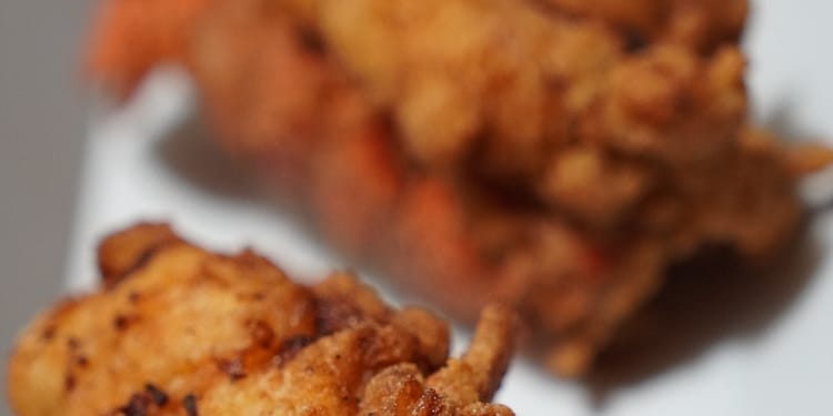Cajun Creole fried lobster tails