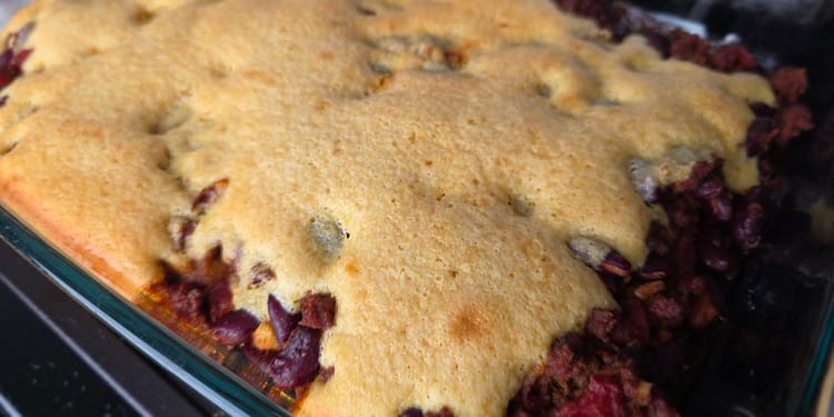 Layers of hearty chili topped with golden cornbread — a cozy family favorite in one dish.