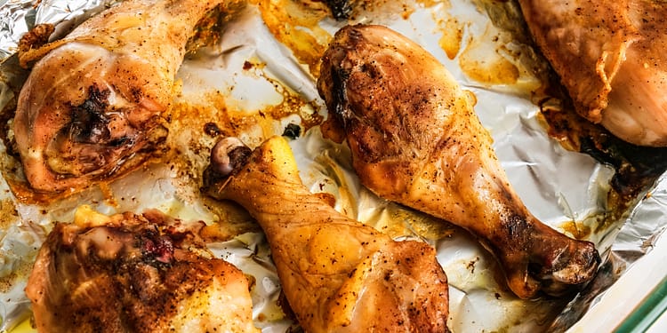 Baked chicken drumsticks in the oven with crispy skin