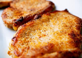 pan seared pork chops—juicy